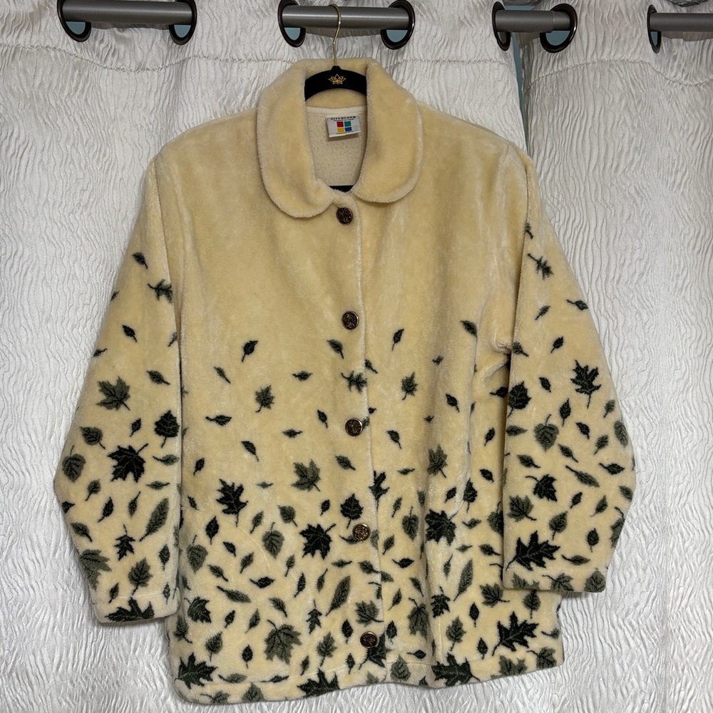 Cityscape Toujours En Vogue Soft Womens Button Jacket With Pockets-Size Large